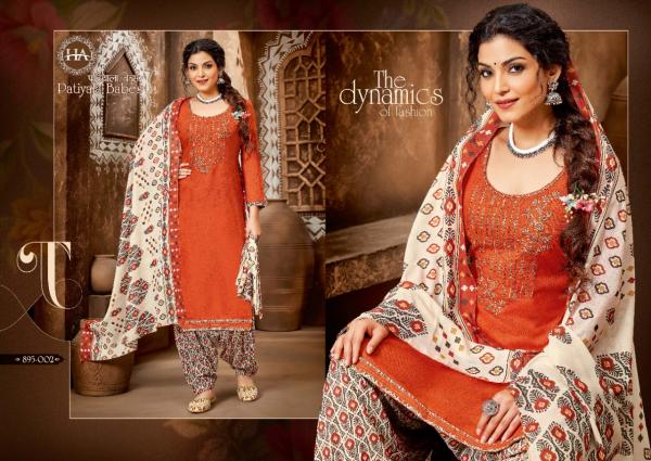 Harshit Patiyala Babes 2 Designer Cotton Embroidery Dress Materials 